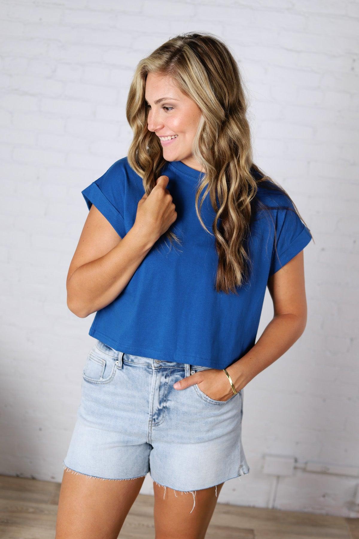 Greysen Short Sleeve Top - Classic Blue