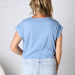 Greysen Short Sleeve Top - Heather Blue