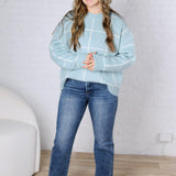 Grier Checkered Knit Sweater - Blue