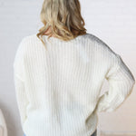 Grier Sequin Details Sweater - White