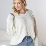 Grier Sequin Details Sweater - White - FINAL SALE