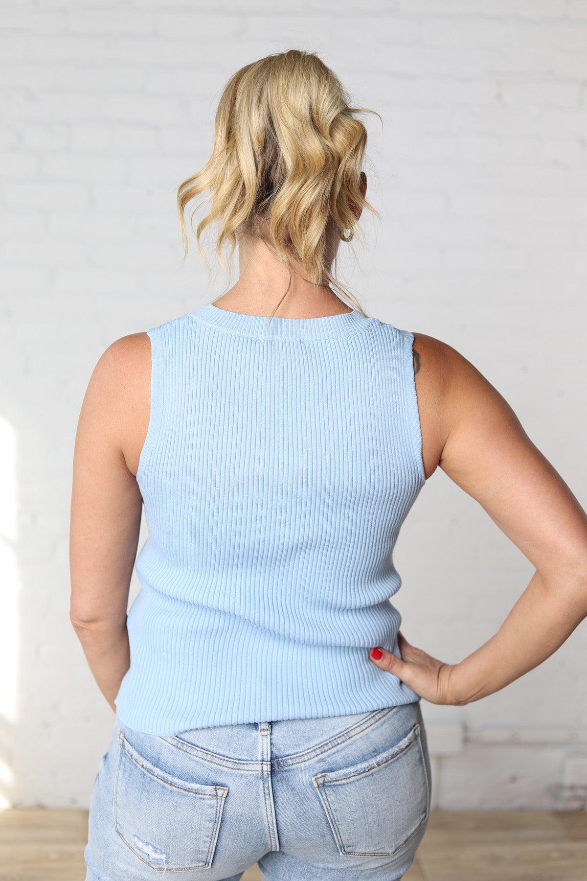 Gwyn Knit Tank - Sky