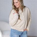 Haisley Button-Up Cardigan - Sand