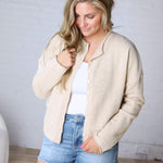 Haisley Button-Up Cardigan - Sand