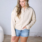 Haisley Button-Up Cardigan - Sand