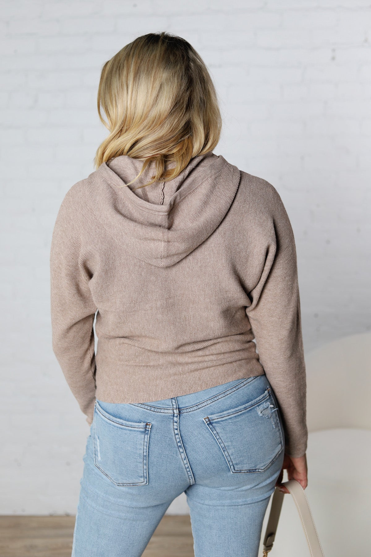 Haisley Hoodie Dolman Sweater - Stone