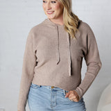 Haisley Hoodie Dolman Sweater - Stone