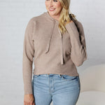 Haisley Hoodie Dolman Sweater - Stone