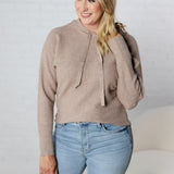 Haisley Hoodie Dolman Sweater - Stone