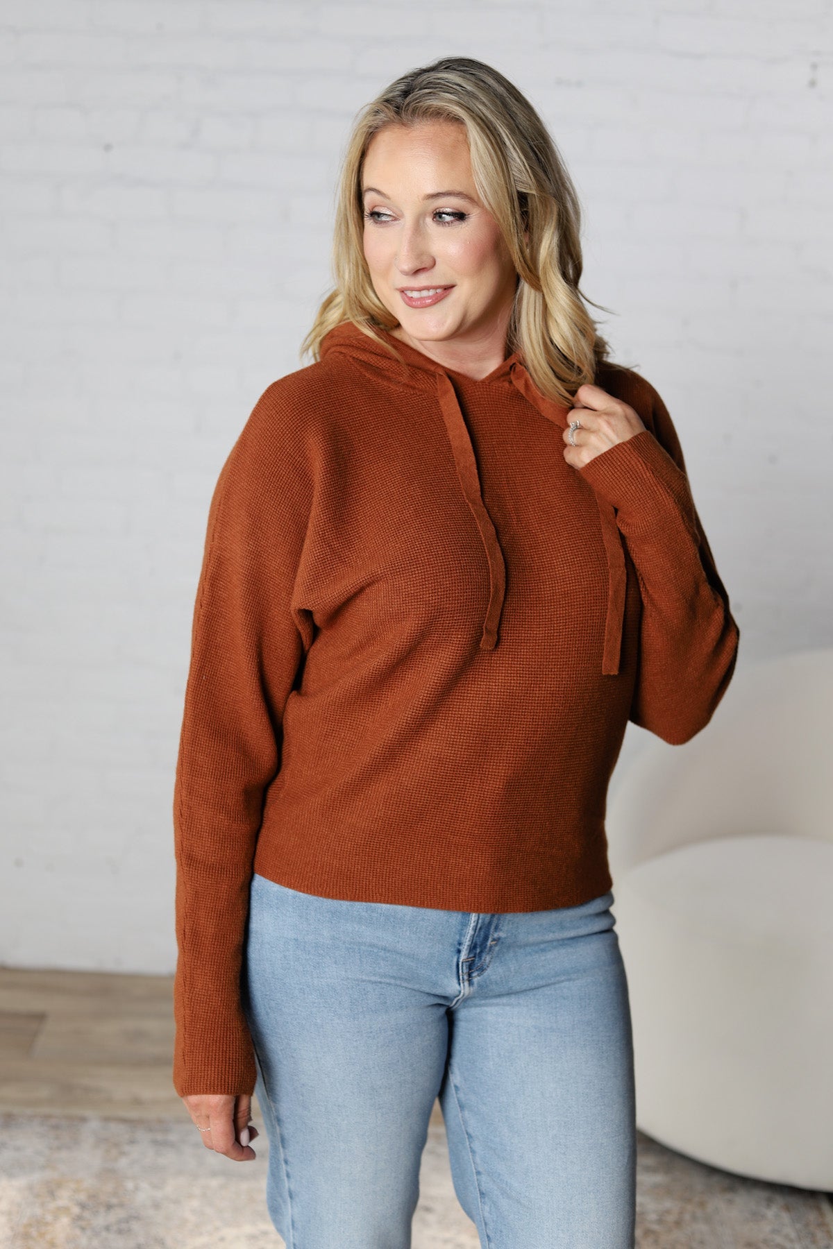 Haisley Hoodie Dolman Sweater - Toffee