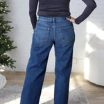 Haisley Raw Hem Wide Leg Jeans - Ingenuously Wash