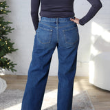 Haisley Raw Hem Wide Leg Jeans - Ingenuously Wash