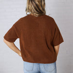 Haisleyn Button-Up Cardigan - Choco