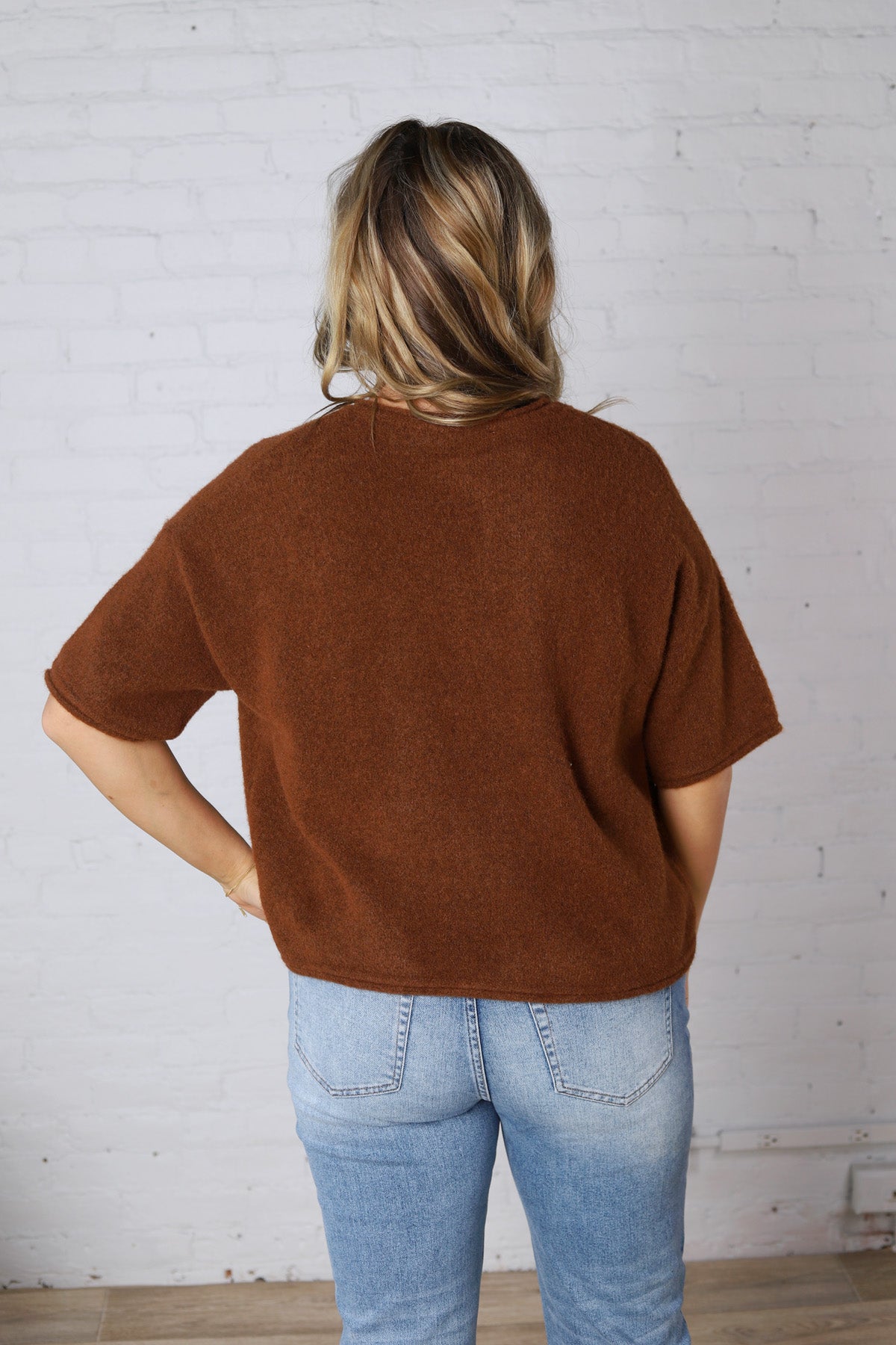 Haisleyn Button-Up Cardigan - Choco