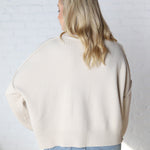 Halcyon Relaxed Crop Sweater - Natural- FINAL SALE