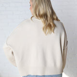 Halcyon Relaxed Crop Sweater - Natural- FINAL SALE