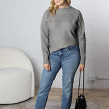 Halina Textured Sweater - Grey