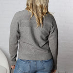 Halina Textured Sweater - Grey