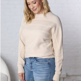 Halina Textured Sweater - Taupe