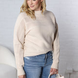 Halina Textured Sweater - Taupe