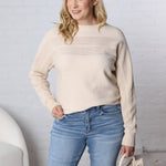 Halina Textured Sweater - Taupe