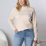 Halina Textured Sweater - Taupe