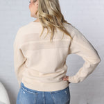 Halina Textured Sweater - Taupe