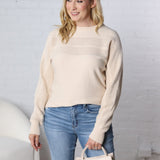 Halina Textured Sweater - Taupe