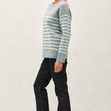Harla Wool Blend Minimal Striped Sweater