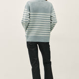 Harla Wool Blend Minimal Striped Sweater