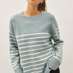 Harla Wool Blend Minimal Striped Sweater