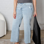 Harlea Ankle Wide Leg Denim - Electric Blue