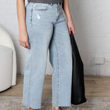 Harlea Ankle Wide Leg Denim - Electric Blue