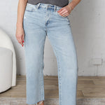 Harlea Ankle Wide Leg Denim - Electric Blue