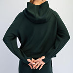 Harlen Modal Quarter Zip Hoodie Jacket - Regency Green