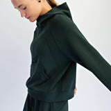 Harlen Modal Quarter Zip Hoodie Jacket - Regency Green