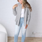 Harlow Stripe Oversized Button Down Shirt - Black