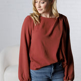 Harlowe Shoulder Shirring Detail Blouse