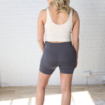 Harper Biker Shorts with Side Pockets - Grey