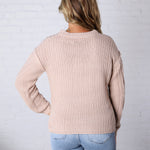 Hartley Cable Knit Sweater - Wheat FINAL SALE
