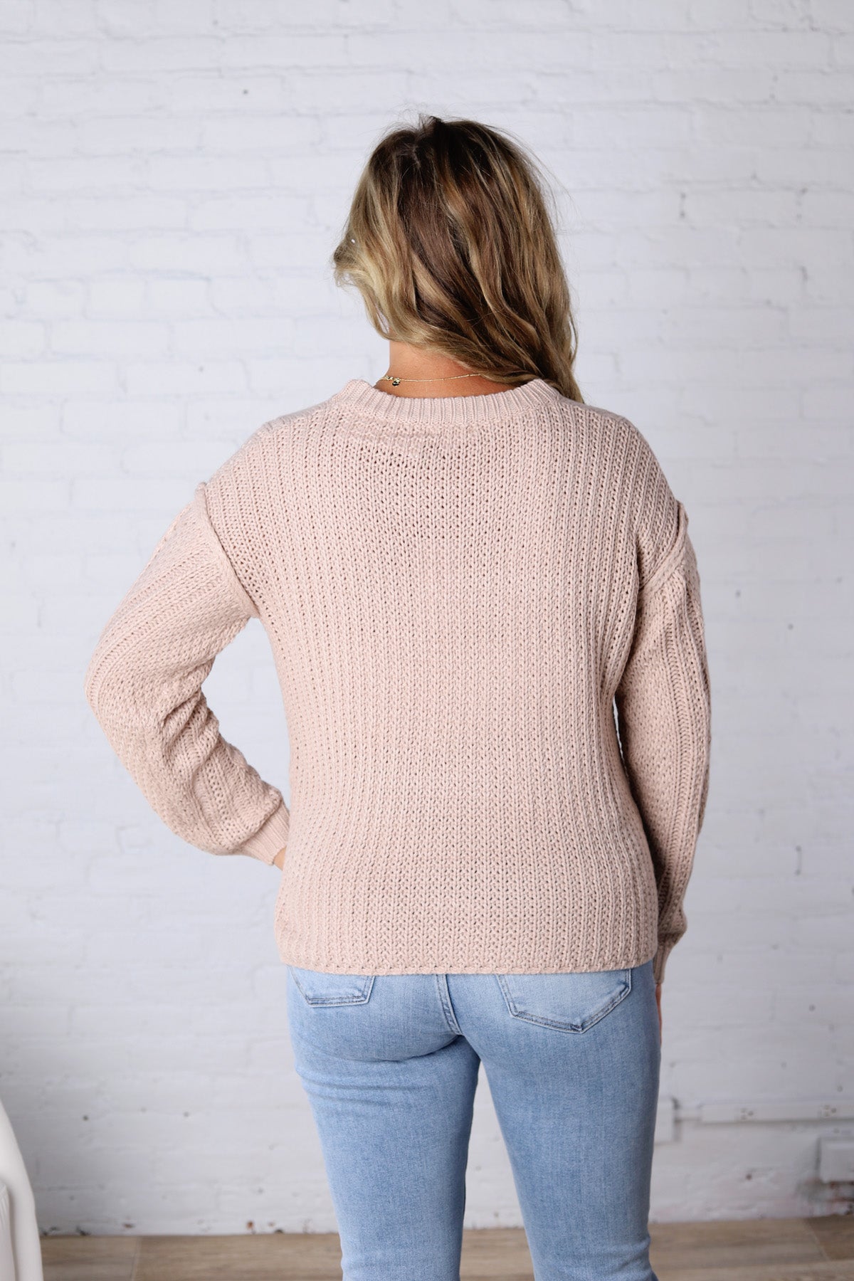 Hartley Cable Knit Sweater - Wheat FINAL SALE