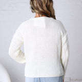 Hartley Cable Knit Sweater - White FINAL SALE