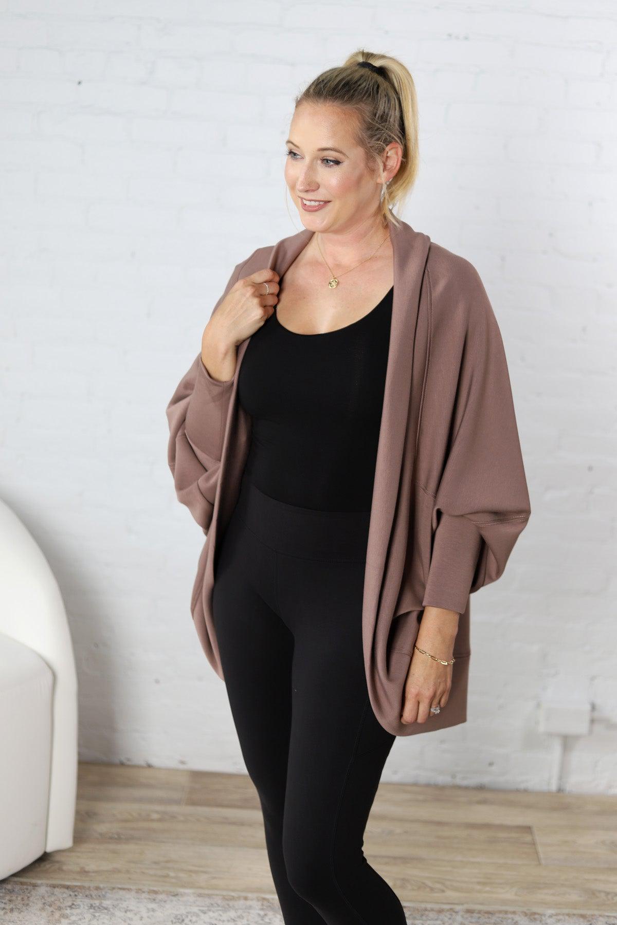 Hayli Ultra Soft Cocoon Cardigan - Taupe