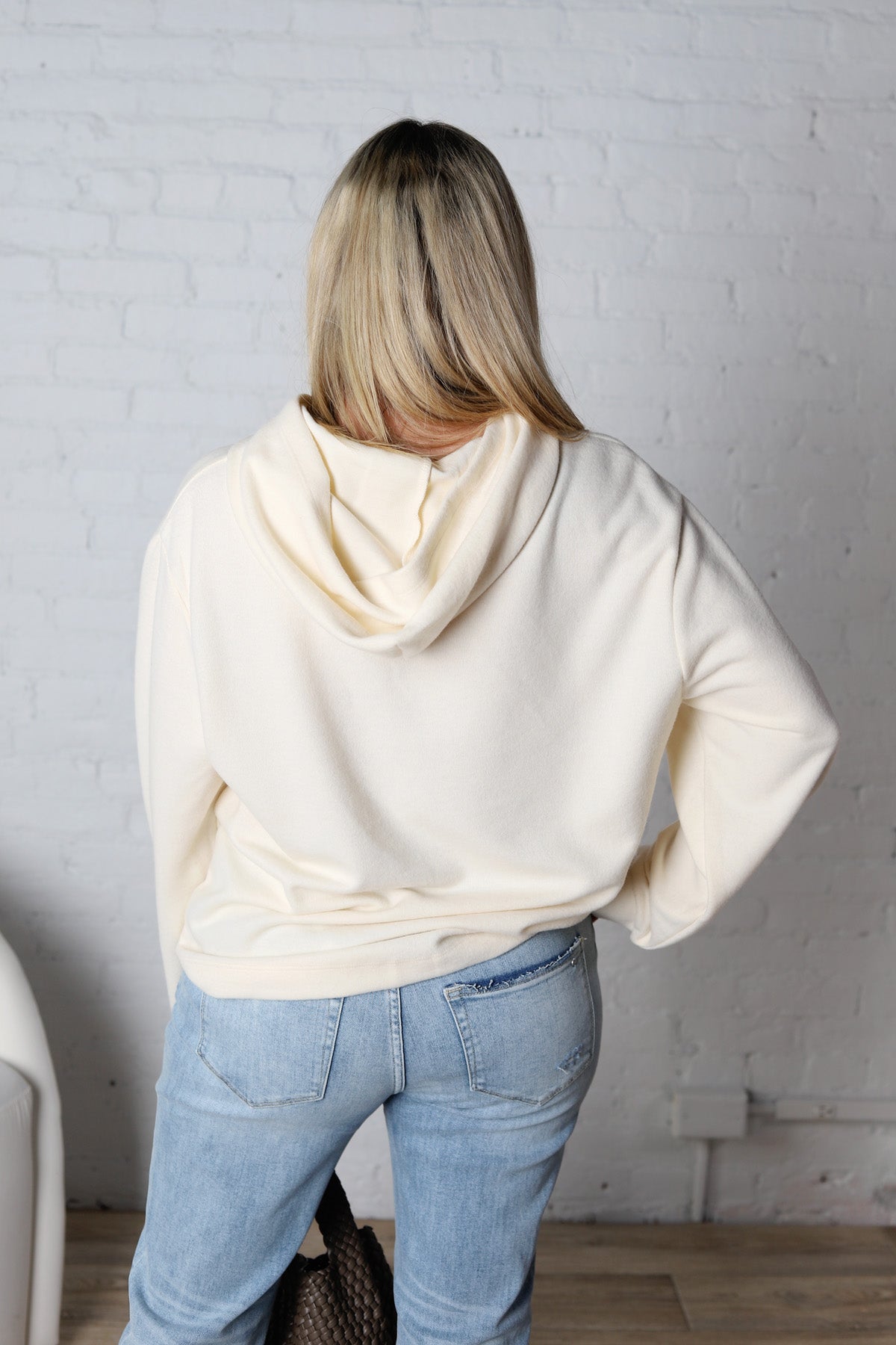 Hazel Drop Shoulders Relaxed Hoodie - Alpaca