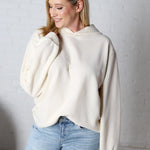 Hazel Drop Shoulders Relaxed Hoodie - Alpaca