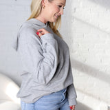 Hazel Drop Shoulders Relaxed Hoodie - Heather Gray