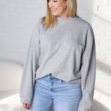 Hazel Drop Shoulders Relaxed Hoodie - Heather Gray