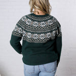 Hazel Holiday Fair Isle Knit - Hunter Green