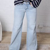 Hedra Low Rise Wide Leg Raw Cut Hem - Risen Jeans