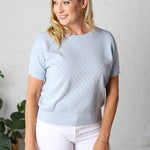 Helina Soft Short Dolman Sleeve Top - Powder Blue